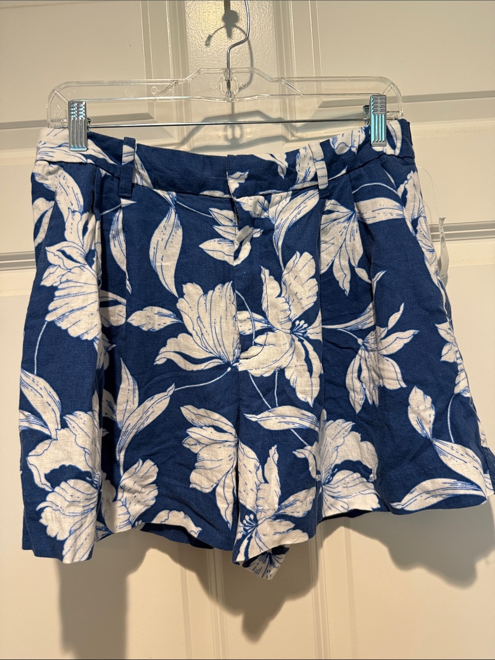 Navy Floral High-Waist Short- Women's Summer Casual
